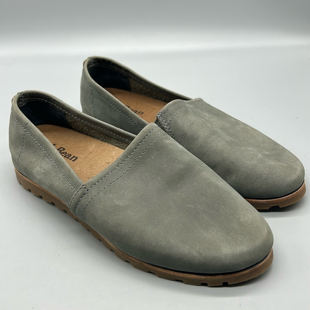 L.L. Bean lake washed leather slip on flats size 6.5